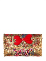 LAURENCE HELLER - POCHETTE IN RAFIA RICAMO PAILLETTES - MULTICOLORE