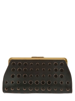 MARNI - POCHETTE IN PELLE PERFORATA E VERNICE - NERO