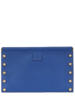 MARNI - POCHETTE IN PELLE CON BORCHIE - BLU