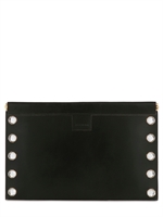 MARNI - POCHETTE IN PELLE E CRISTALLI - NERO