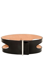 MCQ ALEXANDER MCQUEEN - CINTURA VITA ALTA IN PELLE 90MM - NERO