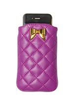 MOSCHINO CHEAP&CHIC - CUSTODIA PER IPHONE IN PELLE TRAPUNTATA - VIOLA