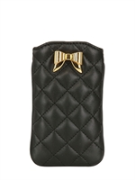 MOSCHINO CHEAP&CHIC - CUSTODIA PER IPHONE IN PELLE TRAPUNTATA - NERO