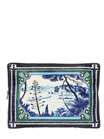 MARY KATRANTZOU - BUSTA GRANDE IN PELLE STAMPA 