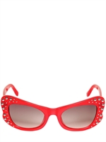 AGENT PROVOCATEUR - OCCHIALI DA SOLE CON BORCHIE - ROSSO