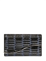GIORGIO ARMANI - POCHETTE IN RASO CON RICAMO DI SWAROVSKI - MULTI NERO