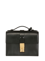 GIORGIO ARMANI - BRUSHED LEATHER SHOULDER BAG - BLACK
