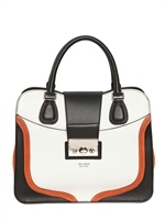 TULLIO ZEPPONI - HANDTASCHE AUS LEDER & WILDLEDER MIT FARBBLÖCKEN - MULTI WEIß