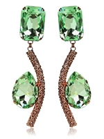 HALABY - SAMURAI CAPSULE EARRINGS - GREEN/GOLD