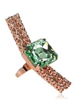 HALABY - SAMURAI CAPSULE RING - GREEN/GOLD