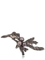 DOMINIQUE LUCAS - JUNIPER BLACK RUTHENIUM SILVER RING - BLACK