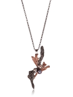 DOMINIQUE LUCAS - JUNIPER TWO TONE SILVER NECKLACE - ROSE/BLACK