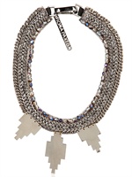 FIONA PAXTON - GLORIA OXIDISED BRASS NECKLACE - BLACK