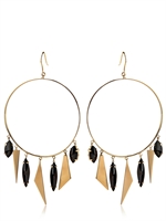 IOSSELLIANI - DECO HOOPS - BLACK/GOLD
