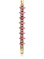 IOSSELLIANI - ARMBAND MIT KRISTALLEN UND KETTE - PINK/GOLD