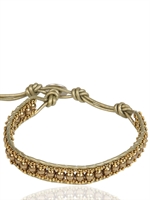 COLANA - ARMBAND AUS LEDER UND MESSING - GOLD