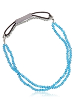 COLANA - HALSKETTE/KOPFBAND MIT SWAROVSKI - BLAU