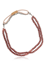 COLANA - HALSKETTE/KOPFBAND MIT SWAROVSKI - PINK