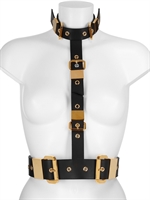 GIUSEPPE ZANOTTI - LEATHER BODY BELT - BLACK