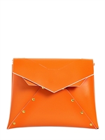 SALAR - NEON SUPER BAG RECYCLED LEATHER - ORANGE