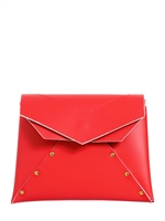 SALAR - NEON SUPER BAG RECYCLED LEATHER - CORAL