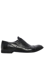 OFFICINE CREATIVE - SCARPE SLIP ON IN PELLE 20MM - BLU SCURO