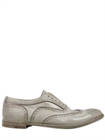 OFFICINE CREATIVE - SCARPE SLIP ON IN PELLE LAVATA 20MM - GRIGIO CHIARO