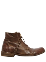 OFFICINE CREATIVE - 30 MM CUSNAC VINTAGE LACE UP BOOTS - MEDIUM BROWN