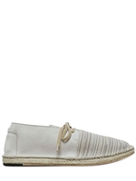 OFFICINE CREATIVE - ESPADRILLAS IN CAMOSCIO E PELLE INTRECCIATA - BIANCO