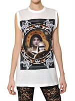 GIVENCHY - MADONNA PRINTED COTTON JERSEY TANK TOP - WHITE