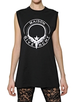 GIVENCHY - MAISON GIVENCHY COTTON JERSEY TANK TOP - BLACK