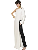 GIVENCHY - STRETCH VISCOSE CADY LONG DRESS - WHITE