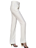 GIVENCHY - STRETCH VISCOSE CADY TROUSERS - WHITE