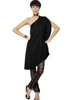 GIVENCHY - RUFFLED HEAVY VISCOSE JERSEY TOP - BLACK