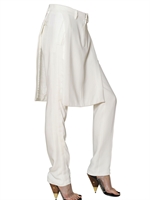 GIVENCHY - STRETCH VISCOSE CADY SKIRTED TROUSERS - WHITE