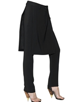 GIVENCHY - STRETCH VISCOSE CADY SKIRTED TROUSERS - BLACK