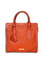 BURBERRY - KLEINE HONEYWOOD HANDTASCHE AUS GEÄDERTEM LEDER - ORANGE