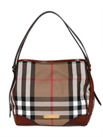 BURBERRY - KLEINE CANTERBURY BRIDLE HOUSE CHECK UMHÄNGETASCHE - KARO/DUNKELBRAU