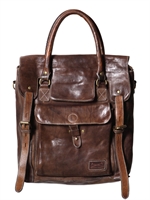 OFFICINE CREATIVE - VINTAGE TUCSON LEATHER MESSENGER BAG - BROWN