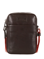 BALLY - LEATHER REPORT CROSSBODY BAG - CHOCOLATE