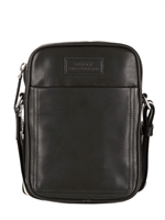 BALLY - LEATHER REPORT CROSSBODY BAG - BLACK