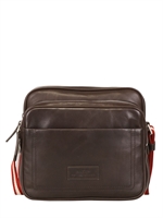 BALLY - LEATHER REPORT BAG - CHOCOLATE