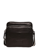 BALLY - LEATHER REPORT BAG - BLACK