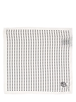 DOLCE & GABBANA - POLKADOT SILK GEORGETTE POCKET SQUARE - WHITE