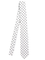 DOLCE & GABBANA - 5CM POLKADOT SILK TWILL TIE - WHITE