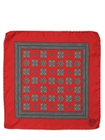 DOLCE & GABBANA - SILK TWILL POCKET SQUARE - ROT