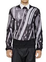 PAUL SMITH - MAGLIA IN TECHNO COTONE DESTROYED - NERO