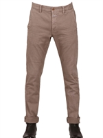 CLOSED - 18CM LIGHT TWILL CLIFTON SLIM TROUSERS - DOVE BROWN
