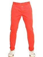 CLOSED - 18CM TWILL CLIFTON SLIM CHINO TROUSERS - ORANGE