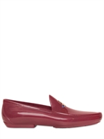 VIVIENNE WESTWOOD - METAL LOGO RUBBER LOAFERS - BORDEAUX